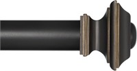 Ivilon Rod  Square Finials  48-86in  Black