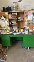 Metal Desk & Wooden Shelf Only