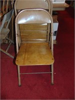 (7) Wood Bottom Folding Chairs