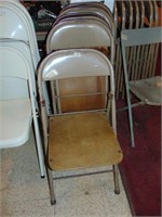 (7) Wood Bottom Folding Chairs