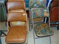 (8) Padded Metal Folding Chairs