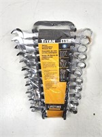 NEW Titan 11pc Metric Combination Wrench Set