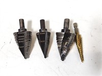 GUC Assorted Step-Up Drill Bits (x4)
