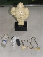 Michelin radio and other figurines