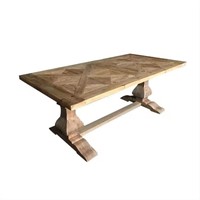 96" x 39.25" Hardwood Dining Table