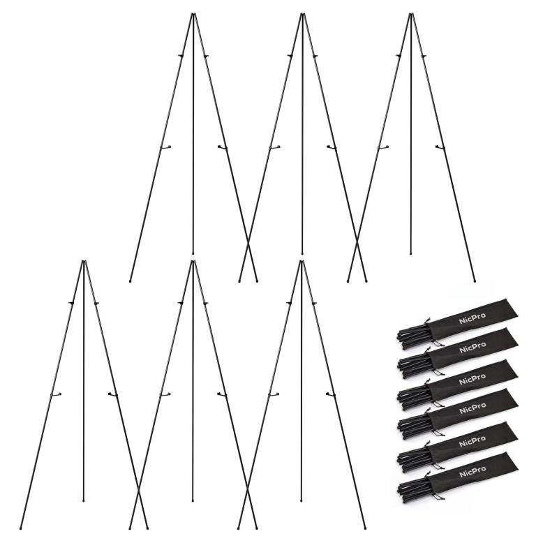 Nicpro Folding Easels for Display,6 Pack 63...