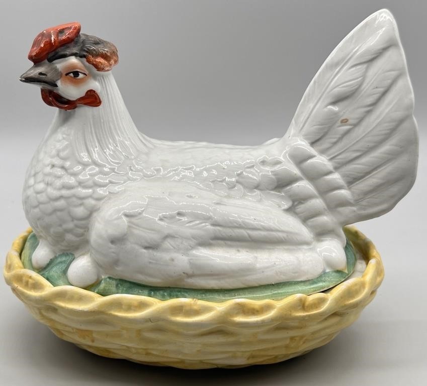 Staffordshire Pottery 
Hen on Nest
