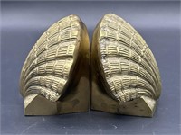 VIntage Brass Clamshell Book Ends