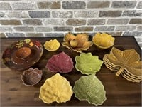 Large Selection of Leaf Plates and Platters