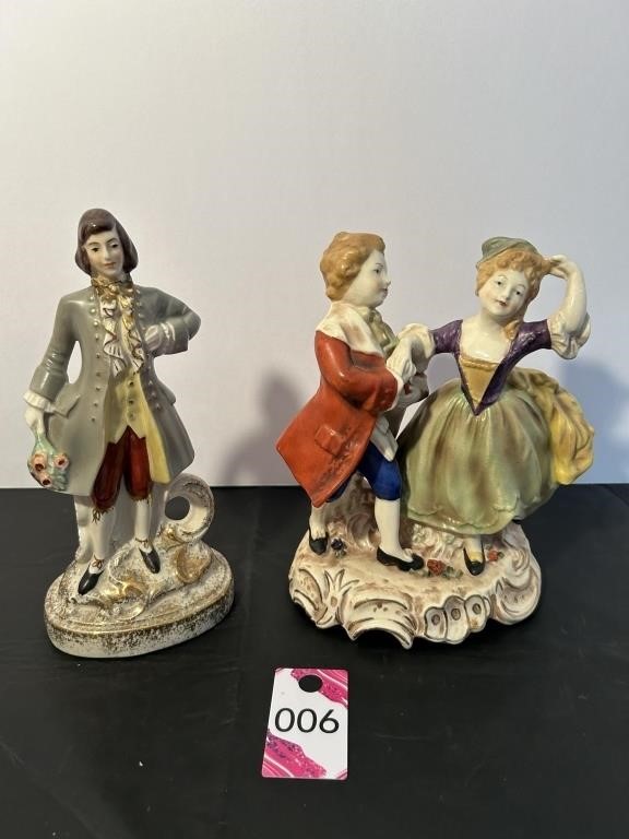 Colonial Hand Decorated Figurines