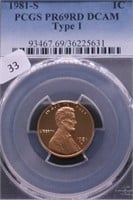 1981 S PCGS PF69RED DC  LINCOLN CENT