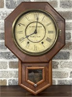 Antique Seth Thomas Banjo Wall Clock w/ Key