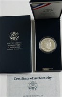 PROOF EISENHOWER SILVER DOLLAR W BOX PAPERS