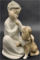 Lladro Figurine: 4522 Boy w/ Dog, Retired