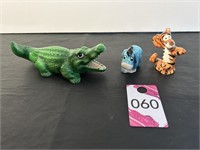 Tigger, Eeore & Alligator Figurines 2"H