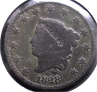 1828 LARGE CENT VG