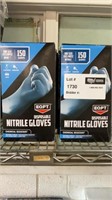 (Q) 12 boxes EQPT DISPOSABLE NITRILE GLOVES