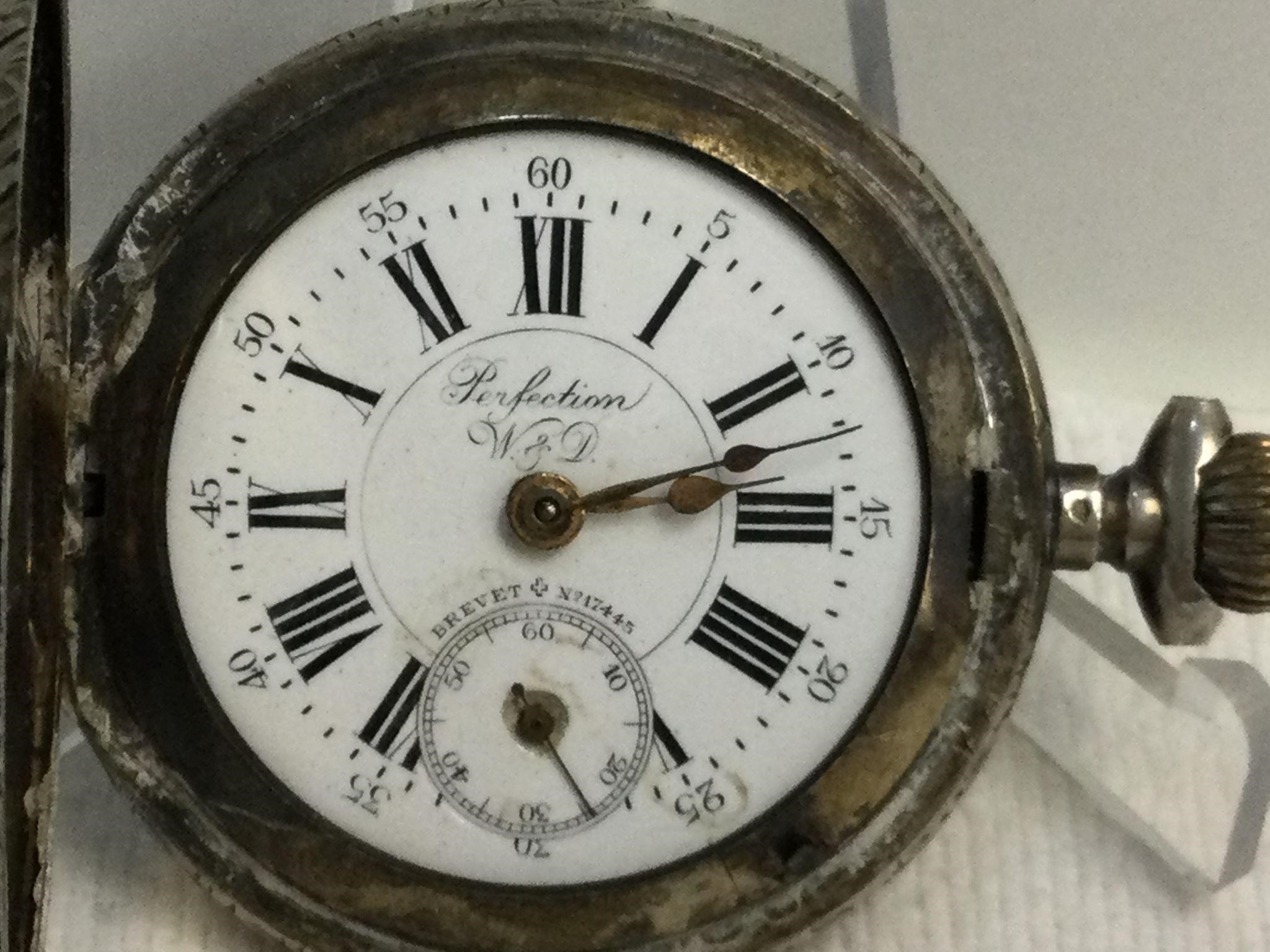 Antique Sterling Silver 1890 Circa Pocket Watch