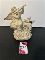 Porcelain Angel & Flute/Bird/Clock