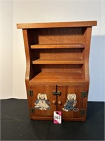 Wooden Cabinet with Bunnies113/4:W x 5"D x 19"H