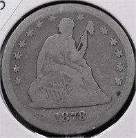 1878 SEATED QUARTER G