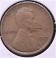 1909 VDB LINCOLN CENT XF PLANCHET FLAW