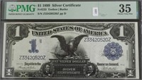 PMG VF35 1899 SILVER CERTIFICATE