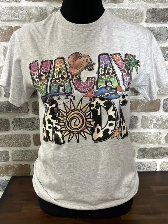 Vacay Mode T-Shirt, Size Small
 w/ Factory Tags