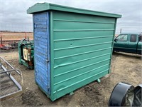 Wood storage shed