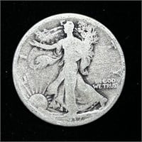 1917-D 90% SILVER WALKING LIBERTY HALF DOLLAR COIN