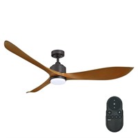 1 Parrot Uncle 66" Modern Brown 3-Blade Dimmable