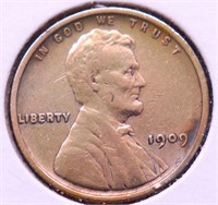 1909 LINCOLN CENT XF DETAILS