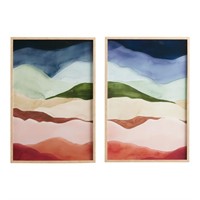 1 World Market Nature's Layers Diptych Framed