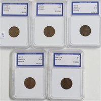 5// 1913 D IGS G 4 LINCOLN CENTS