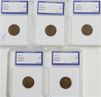 5// 1917 D IGS G4 LINCOLN CENTS