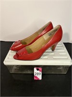 New Animato Red Open-Toed Pump Size 9M