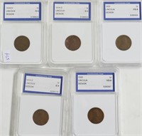 5// 1918 D IGS (3) G4  (1)G8 LINCOLN CENTS