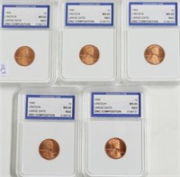 5// 1982 LG DATE IGS MS65 RED LINCOLN CENTS