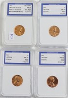 4// IGS (3)PF70  (1) PF68 RED LINCOLN CENTS