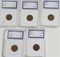 5// 1917 D IGS (2)G4    (3)VG8  LINCOLN CENTS
