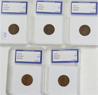 5// 1918 D IGS G4 LINCOLN CENTS
