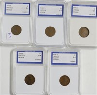 5// 1916 D IGS G4 LINCOLN CENTS