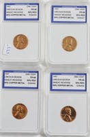 4// 1957 IGS PF68 RED LINCOLN CENTS