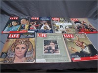 7 Assorted Vintage Life Magazines
