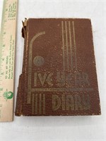Vintage 1940s  5 year Diary and Horoscope filled