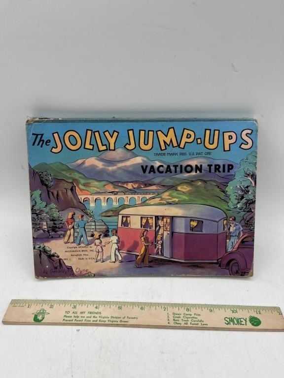 1942 Pop-Up Children's Book "Jolly Jump-Ups"