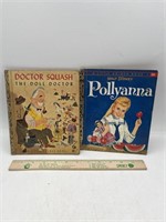 Vintage little golden books, Pollyanna and Dr.