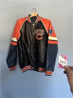 Chicago Bears Leather Jacket Size L