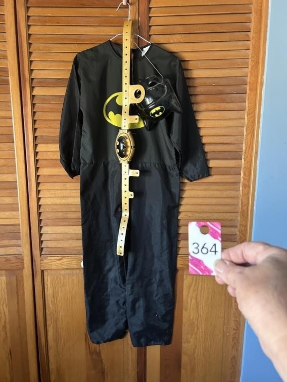 Batman Costume With Mask & Belt Size 12-14
