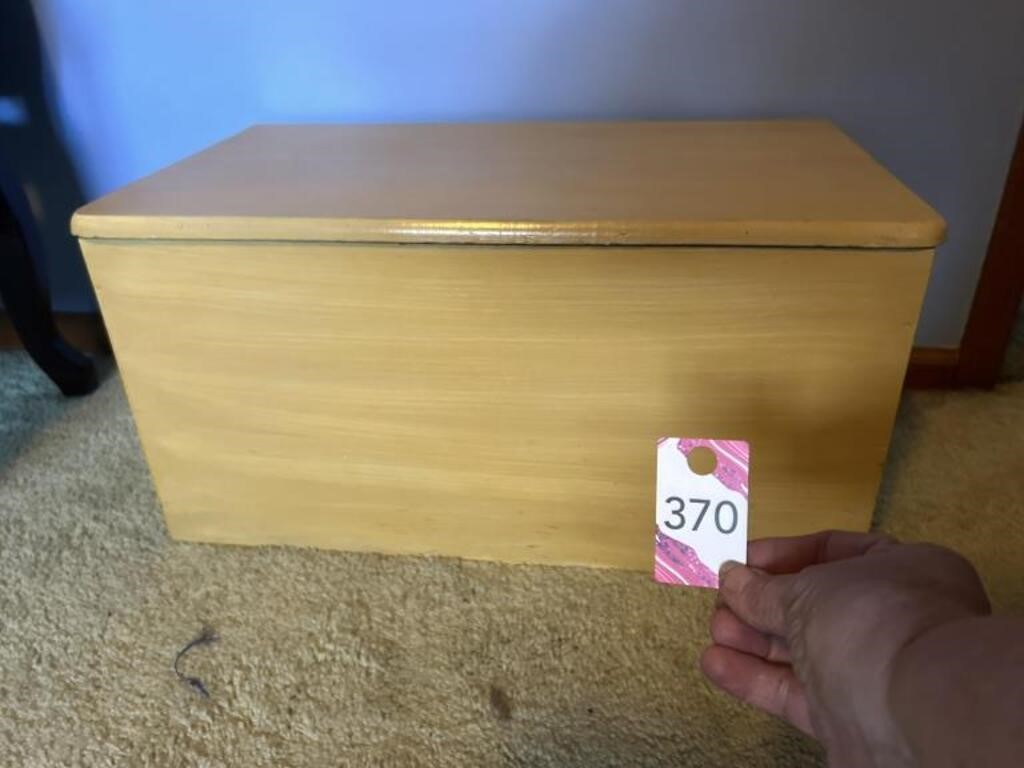 Vtg Wooden Box 271/2" W x 151/2"D x 14" H